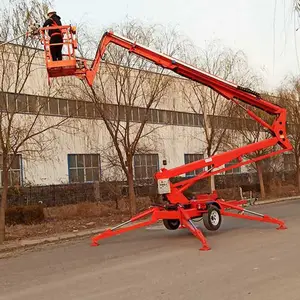 12m Truck Mounted Boom Lift Aerial Platform Towable Spider Articulated Lifts Trailer