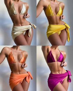 Maillot de bain monki, deux pièces, modèle floral, pour jeunes, sexy, de fabrication, nouvelle collection, 2021 - Product Image 3