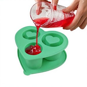Moule à glaçons en silicone souple en forme de cœur, écologique, sans BPA, sans danger pour les aliments, réutilisable, facile à démouler, pour la fabrication de glaces maison - Product Image 4