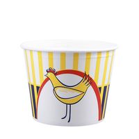 Baril à poulet à emporter personnalisé de 130 oz, boîte à poulet frit en papier jetable de qualité alimentaire Kfc avec logo