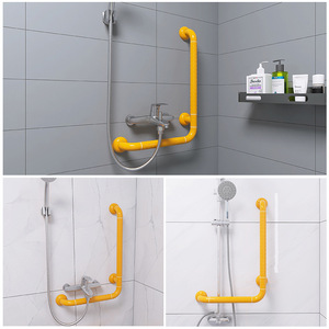ราวจับห้องน้ำรูปตัว L ยี่ห้อ Zhi Nian ขนาด 60x35 ซม. สีขาว พร้อมที่จับกันลื่น สำหรับผู้สูงอายุและผู้พิการ เพื่อความปลอดภัย - Product Image 2