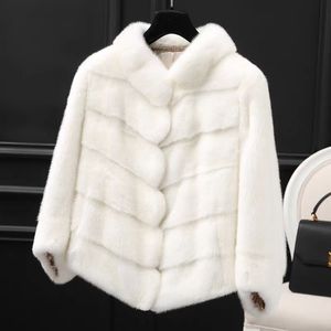 Cappotto Corto in Pelliccia di <span class=keywords><strong>Visone</strong></span> Naturale Collezione 2025 di Qualità Superiore, Classico Invernale da Donna - Product Image 1