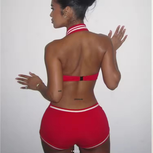Combinaison moulante personnalisée avec logo pour femme, en spandex, pour le yoga et le fitness - Product Image 3