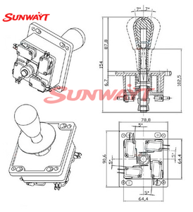 Joystick Arcade Estilo Americano HAPP, Controlador de 4/8 Direcciones, Repuesto de Metal para Máquinas de Juego Operadas con Monedas - Product Image 6