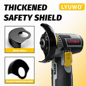 LYUWO 21V Bürstenloser Akku-Winkelschleifer mit Aluminium-Lamellenscheibe zum Schneiden, Professionelle Industriequalität - Product Image 2