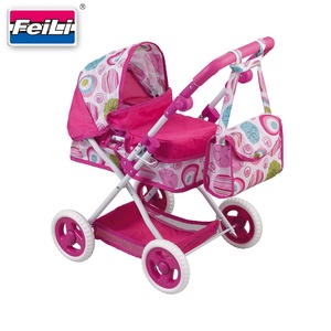 Cochecito de Juguete para Muñecas Fei Li, Éxito de Ventas, con Bolsa, Mango Ajustable y Cesta de Almacenamiento para Niños, Juguete de Simulación - Product Image 2