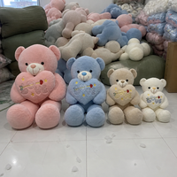Ours en peluche marron personnalisés en gros, ours en peluche colorés et mignons, ours en peluche géants, produit fini, peau de peluche non rembourrée
