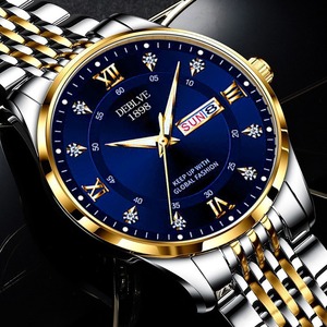 Reloj de moda para hombre, sólido, con doble calendario, chino e inglés, luminoso, resistente al agua, con aguja de escaneo no mecánica - Product Image 3