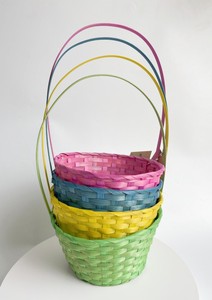 Panier de rangement en osier tressé coloré pour Pâques, paniers cadeaux en jacinthe d'eau tressée pour Pâques, mariage, pique-nique - Vente en gros - Product Image 6