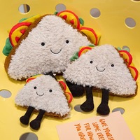 Ensemble de peluches Fast Food : Burger, Taco, Pizza – Jouets en peluche fantaisie souples 31-50cm pour jeunes de 7 à 14 ans