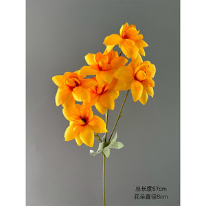 Fleurs artificielles Pingping à 6 têtes, en soie réaliste, pour décoration de mariage, accessoires de photographie extérieure, décoration intérieure - Product Image 3