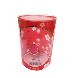 Tabung silinder hewan peliharaan daur ulang kustom-kemasan plastik ramah lingkungan dengan wadah tabung kosmetik ramah lingkungan desain unik - Product Image 3