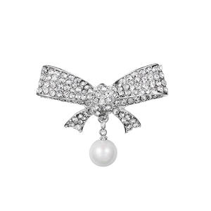 Broche <span class=keywords><strong>de</strong></span> lazo Weiman, Perla delicada, escote fijo, antiexposición, solapa <span class=keywords><strong>de</strong></span> ropa, accesorio todo en uno al por mayor - Product Image 1