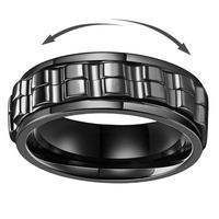 Bague anti-stress rotative en acier inoxydable NYY pour hommes et femmes - Bijou de décompression et de relaxation, cadeau