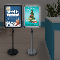Support de signalisation au sol en métal moderne, pliable et réglable, écologique, recyclable, pour publicité et affichage en magasin
