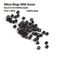 Lot de 3.5 perles pour Extensions de cheveux 4.0mm,4.5mm, vis, Micro-Tube, vente en gros