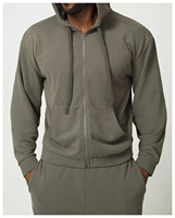 Sweat-shirt à capuche zippé pour homme, style sportif décontracté, idéal pour la maison, les trajets domicile-travail, la marche en ville et le fitness