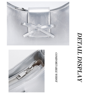 Promotion design coréen arc sous les bras sac visage lumineux tendance sac à <span class=keywords><strong>bandoulière</strong></span> avancé 2024 nouveau sac à main en cuir PU pour femmes - Product Image 5