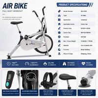 Nouveau Design 2026 Vélo d'Appartement à Résistance par Ventilateur, Pliable et Réglable, avec Écran LCD, pour Musculation et Exercice à Domicile ou en Salle de Sport