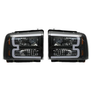 Vente de phares avant à LED avec boîtier noir fumé, éclairage extérieur pour Ford F-250 2005 2006 <span class=keywords><strong>2007</strong></span> - Product Image 1