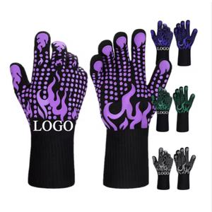 Guantes de Seguridad para Barbacoa Resistentes al Calor Extremo, Venta al Por Mayor, Personalizables, Guantes para Horno 932F OEM - Product Image 6