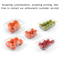 Framboises de qualité alimentaire personnalisées d'approvisionnement d'usine, récipient alimentaire de fraises 8 12 19oz boîte-cadeau en plastique de fruits