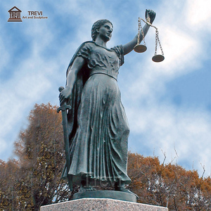 Escultura de la Diosa de la Justicia en Bronce Fundido TREVI, Famosa Figura Griega de Metal para Espacios Públicos - Product Image 2