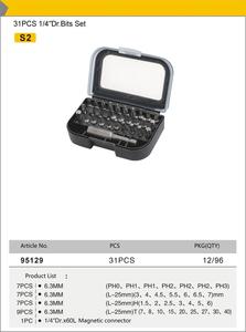 Wholesale 31pcs 1/4\" High Quality S2 High Speed Steel Drill <b>Bits</b> Set Multi-Function for Marble Application - Product Image 2