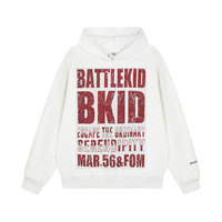 Sweat à capuche épais en molleton de coton 400g pour homme, coupe oversize à épaules tombantes, avec motif graphique lettré vieilli, style streetwear américain
