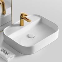 Lavabo de salle de bain en céramique de haute qualité KD-103AB avec trou pour robinet, Sanitaire Chaozhou, Moule de lavabo rectangulaire