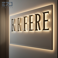 Enseigne Lumineuse LED en Acrylique pour Nom de Magasin, Lettres Rétroéclairées Personnalisées pour Vitrine Extérieure