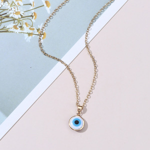 Collar de Cadena Dorada con Ojo Turco Azul para Mujer, Joyería al por Mayor - Product Image 5