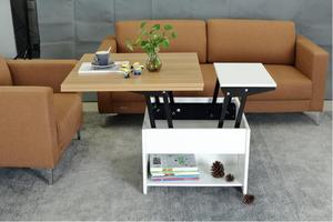 De Madera moderno de elevación superior plegable doble mesa de café - Product Image 3