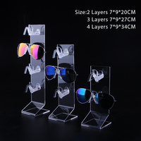 Vente en gros 2/3/4 couches présentoir à lunettes présentoir à lunettes en acrylique support de comptoir support de lunettes de soleil en acrylique