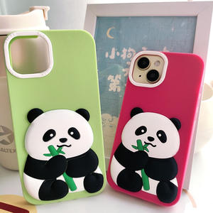 Nuovo arrivo cartone animato carino in Silicone Panda di bambù custodie per telefono <span class=keywords><strong>Iphone</strong></span> per 15 Pro Max <span class=keywords><strong>originale</strong></span> <span class=keywords><strong>Cover</strong></span> del telefono creativo - Product Image 2