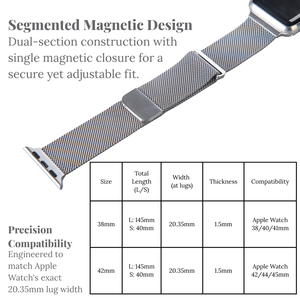 <span class=keywords><strong>Bracelet</strong></span> Boucle Magnétique 38mm 42mm en Acier Inoxydable 430 Luxe Respirant pour <span class=keywords><strong>Apple</strong></span> <span class=keywords><strong>Watch</strong></span> Séries 1 à 9 - Product Image 2