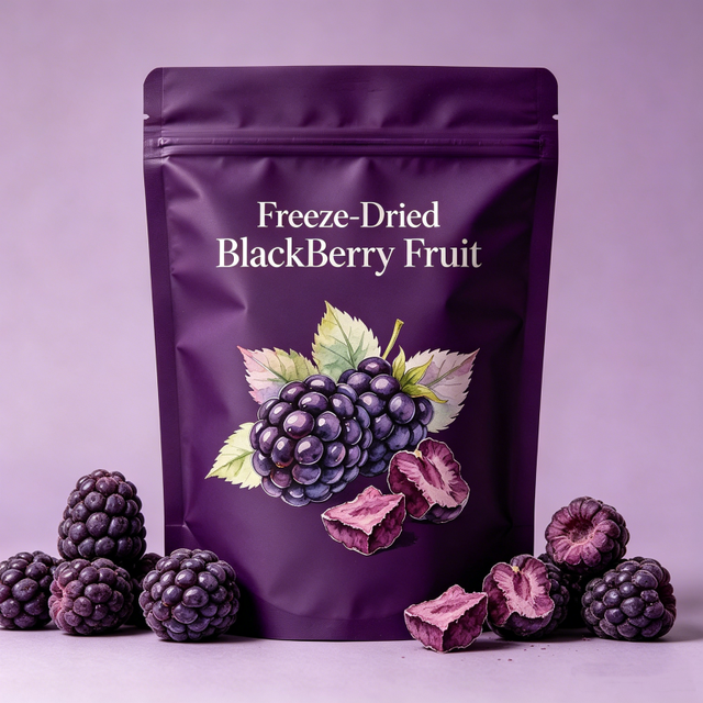 OEM Freeze Dried Blackberry Fruit Whole Shape Fruits Freeze-Dried Blackberries for Cake Dried Fruit