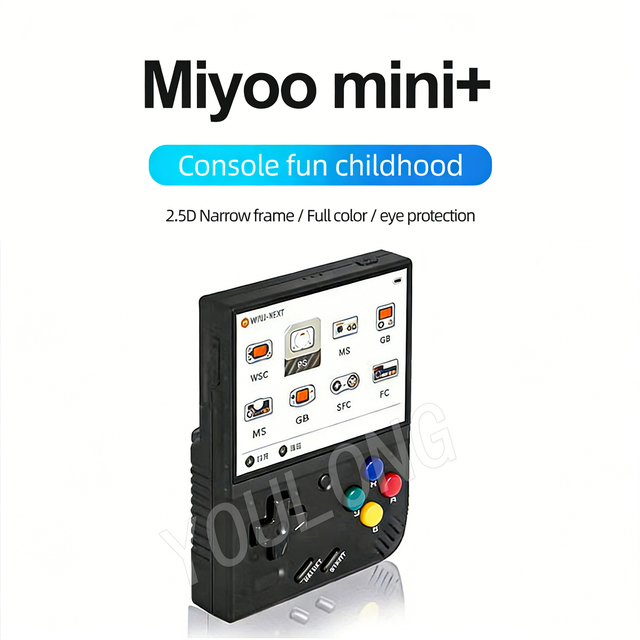 MIYOO Mini Plus Handheld Game Console 3.5 Inch IPS Screen 64GB Lightweight System Retro Classic Portable Video Gaming Console