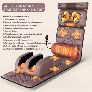 Tapis de massage corporel complet avec chaleur, masseur dorsal avec 10 moteurs vibrants, matelas de massage pliable avec masseur <span class=keywords><strong>pour</strong></span> <span class=keywords><strong>les</strong></span> <span class=keywords><strong>pieds</strong></span> - Product Image 2