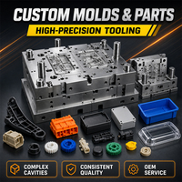 Moldes de Inyección de Plástico de Alta Precisión Personalizados, Servicio de Prototipos Rápidos en PA, PC, PP, PU, PVC, ABS y Silicona