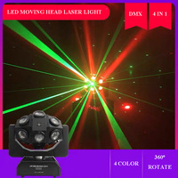 18 pièces de lumière matricielle LED DMX512 KTV 230W CRI 80, contrôle du son par flash, faisceau de scène laser, tête rotative et oscillante colorée