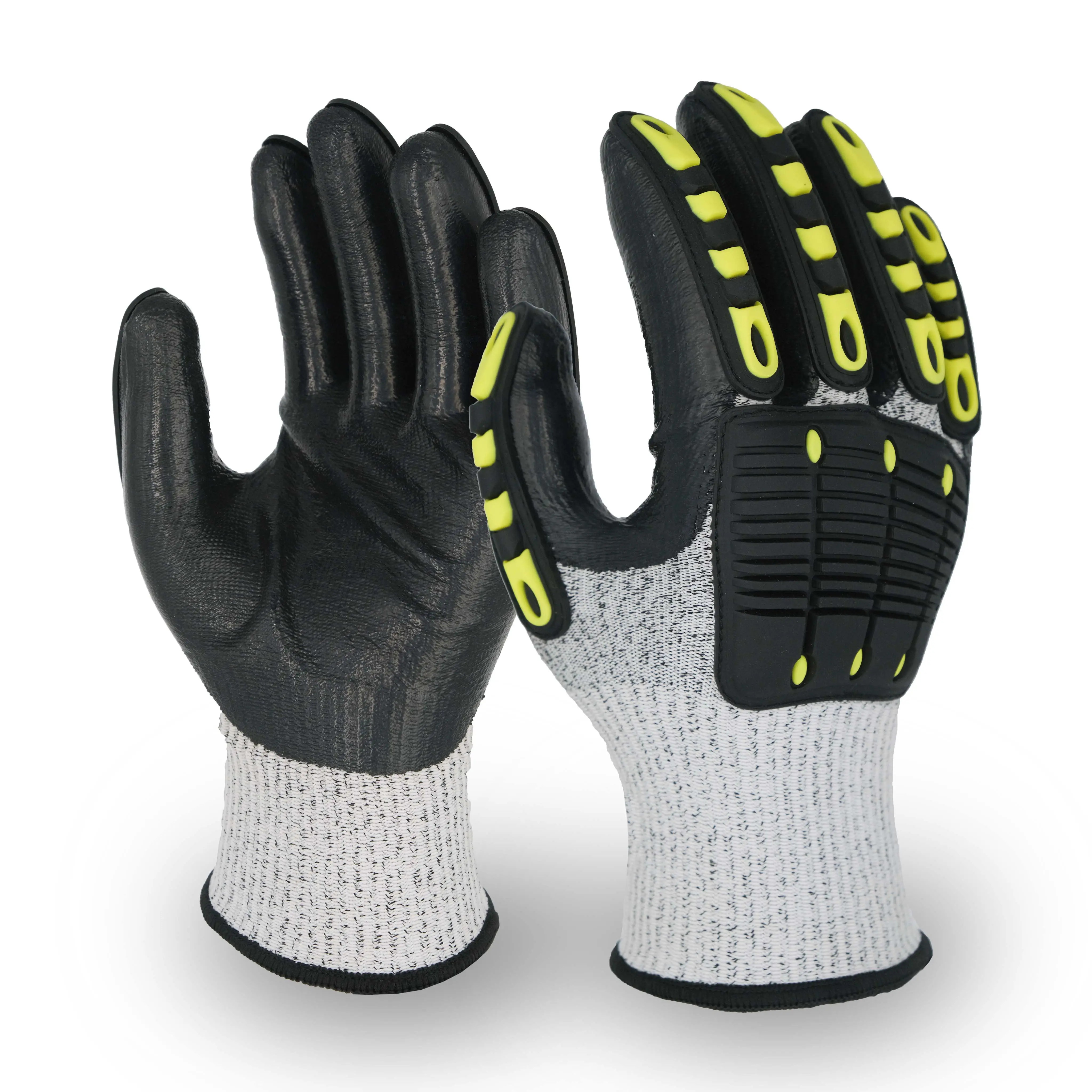 Противоударные защитные перчатки с нитриловым покрытием