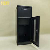 Boîte à colis de jardin polyvalente JDY avec serrure à combinaison à empreintes digitales, boîte aux lettres en acier, utilisation domestique, belle composition de jardin