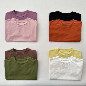 Haute qualité garçons filles coton à manches courtes é<span class=keywords><strong>t</strong></span>é décontracté bébé solide <span class=keywords><strong>t</strong></span>-<span class=keywords><strong>shirt</strong></span> pour enfants - Product Image 3