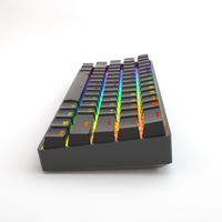 OUSAID Keyboard Gaming Mekanik RGB 61-Key dengan Switch Gateron, Mendukung USB Type-C dan Nirkabel 2.4GHz