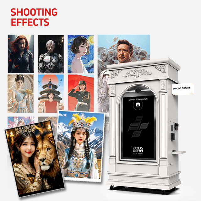 New Design Vintage European Style Mirror Photobooth Gold Frame Luxury Portable Interactive Marketing Advertising Photo Booth