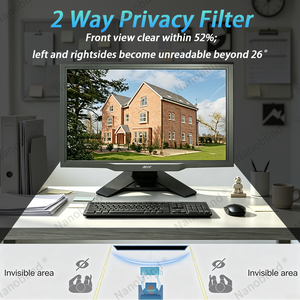 Filtre de confidentialité réversible respectueux des yeux, bloquant la lumière bleue nocive, anti-reflets pour une utilisation prolongée, anti-espionnage pour les moniteurs PC 26 pouces 16:10 - Product Image 2