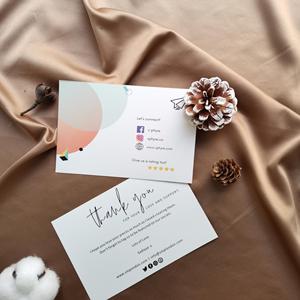 Biglietti da visita personalizzati con logo di lusso di alta qualità 4x6 pollici 10x15cm biglietti di ringraziamento per le piccole imprese - Product Image 4