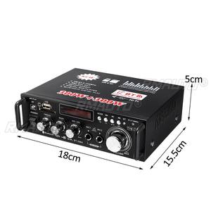 Amplificateur de puissance audio stéréo numérique HIFI BT-298A 2 canaux avec écran LCD 12V/220V, radio FM Bluetooth, pour voiture et maison, 600W avec télécommande - Product Image 5