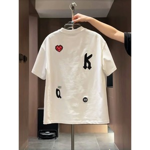 เสื้อยืดคอกลมแขนสั้นผู้ชายมีลวดลายระบายอากาศได้ดีใส่ได้ทุกวันผ้าบางผ้าฝ้าย 81-90% - Product Image 3